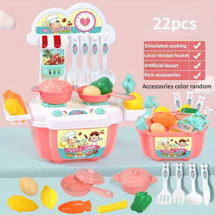 Actual product image Activity Board Children's playhouse, simulation kitchen toys, cookware, mini cookware set, children's kitchens