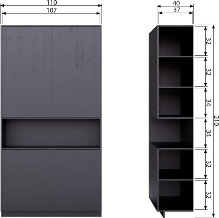 Produktbild Woood Finca (110 x 40 x 210 cm)
