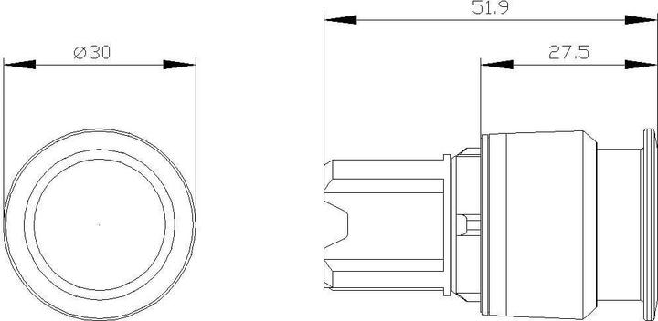 Immagine prodotto Siemens Pulsante a fungo SIRIUS ACT Elemento frontale in metallo, lucido, nero