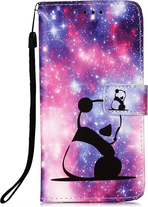 Produktbild Ueli Express iPhone 13 Pro Max Buch Etui Tasche mit Kartenfach Sternen Panda (Apple iPhone 13 Pro Max)