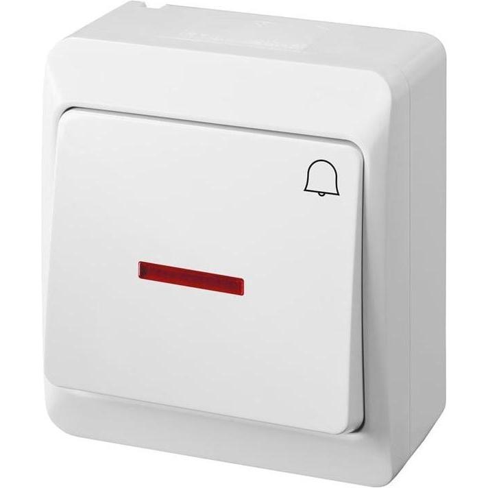 Elektro-Plast LIGHT BUTTON HERMES 0347-02 WHITE, Taster + Schalter, Weiss