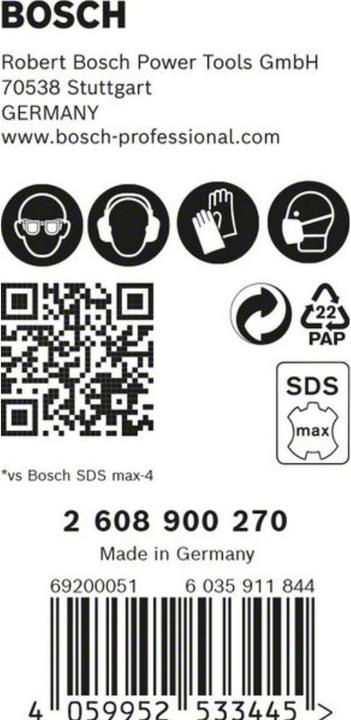 Produktbild Bosch Professional Zubehör EXPERT SDS max-8X Hammerbohrer, 32 x 400 x 520 mm, 5 Stück (32 Millimeter)