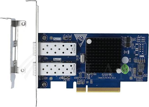 Actual product image BlueLAN Converged Network Adapter X520-DA2, Ethernet, FCoE, 10GbE Dual Port SFP+, Chipset: Intel 82599, PC (Mini PCI Express)