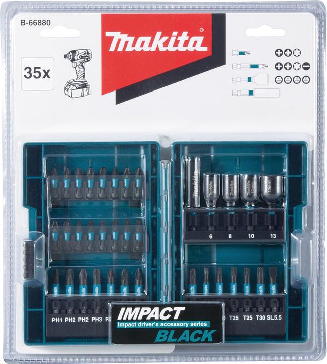 Immagine prodotto Makita Set di bit 35 pezzi (Esagono incassato TX, Croce Pozidriv PZ, Croce Phillips PH)