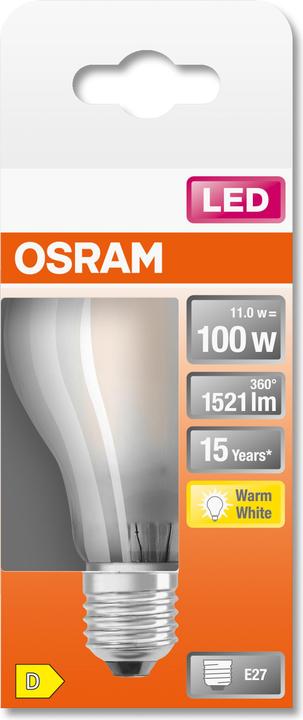 Produktbild Osram Led Retrofit Classic A (E27, 11 W, 1521 lm, 1 x, D)