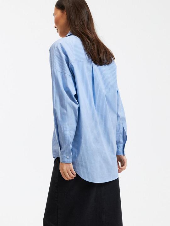 Actual product image La Redoute Collections Wide blouse with long sleeves and striped pattern (36)