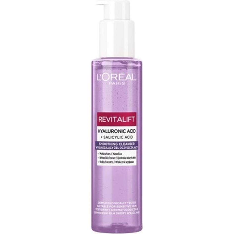 L'oréal Paris , Pulizia Viso, Loreal Revitalift Filler Gel Lavaggio Viso Con Acido Ialuronico 150Ml (Gel Detergente, 150 Ml)