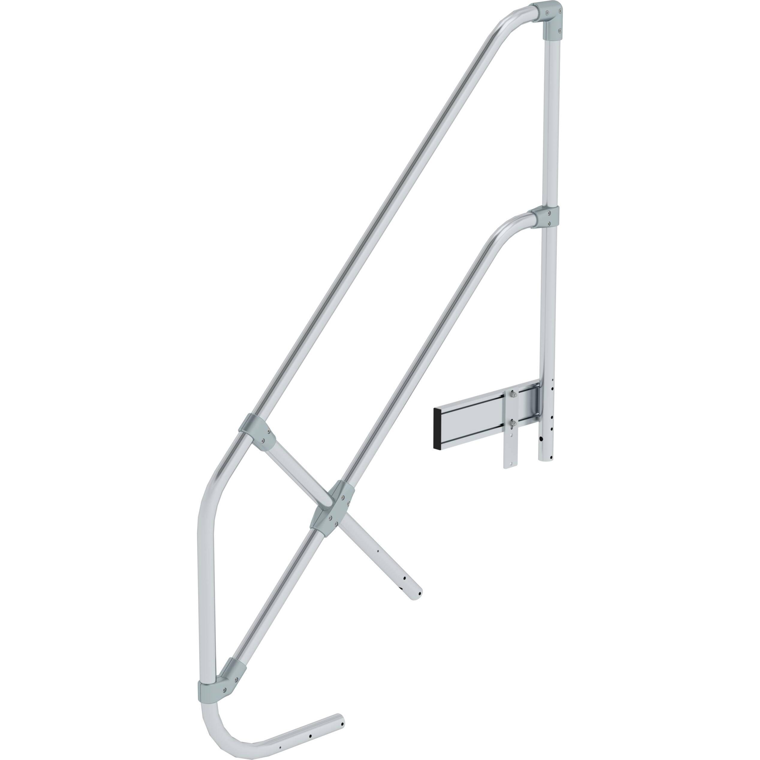 kaiserkraft, Scala a pioli, Ringhiera monofacciale per piattaforma di lavoro mobile monofacciale 5 gradini (Ponteggio, 203 cm)