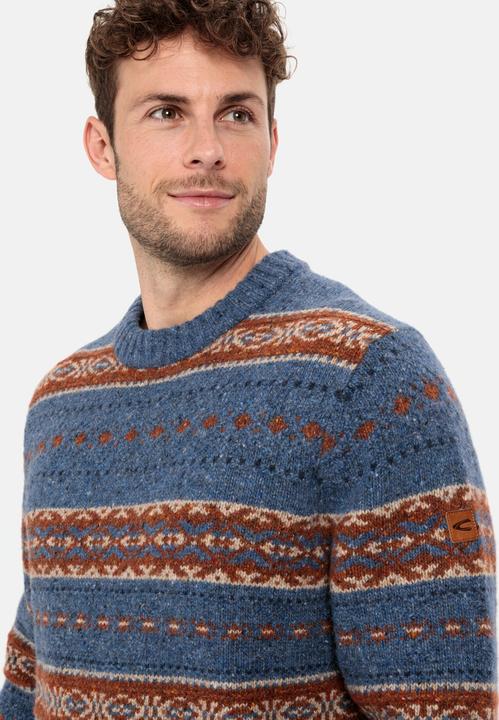 Produktbild Camel Active Rundhals Pullover mit Kontraststreifen (L)