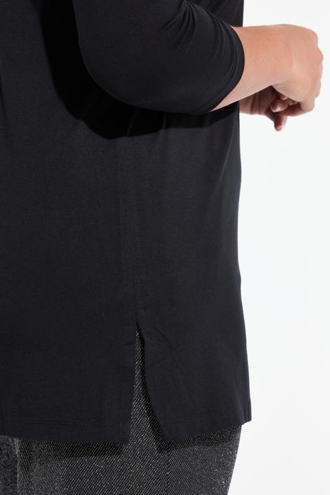 Produktbild Miamoda Blusenshirt, Straight Fit, Hemdkragen, 3/4-Ärmel (42)