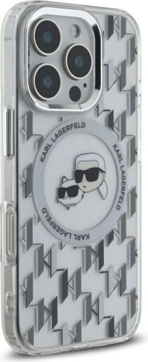 Actual product image Karl Lagerfeld KLHMP16LHMCKMHT iPhone 16 Pro 6.3" przezroczysty/transparent IML Monogram Karl&Choupe (Apple iPhone 16 Pro)