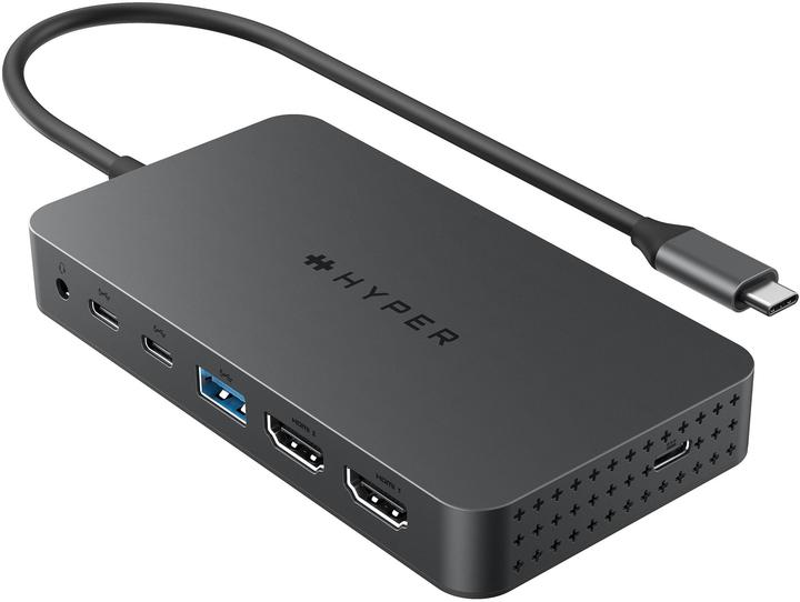 Hyper Drive Universal USB-C 7-in1 Dual HDMI Mobile Dock (USB-C, 7 Ports)