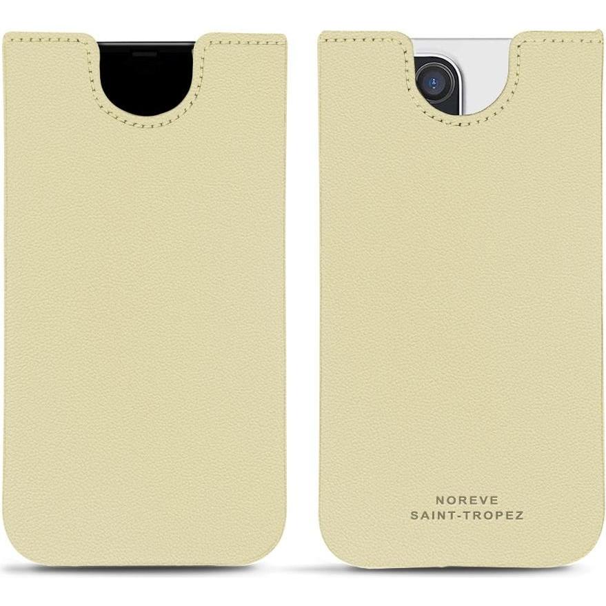 Noreve Lederschutzhülle (Apple iPhone 13 Pro), Smartphone Hülle, Beige
