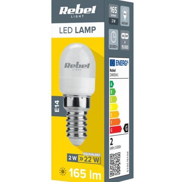 Dell Lampada Led a lodówki Rebel 2W E14, 6500K, 230V, Pezzo di ricambio notebook