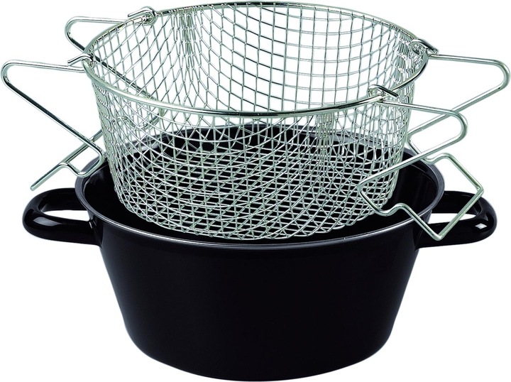 Immagine prodotto Riess Padella per patatine fritte con inserto (20 cm, Padella per friggere, Acciaio inossidabile)