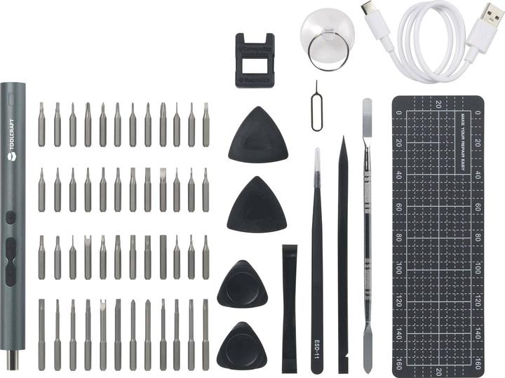 Produktbild Toolcraft TO-9610278 E-Schraubendreher 3.7 V 350 mAh Lithium inkl. Ladekabel