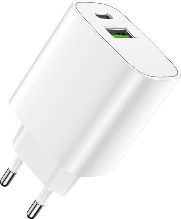 Produktbild Forever Core Forever Wandladegerät 1xUSB QC 3.0 + 1xUSB-C PD 20W LS-04 weiss (20 W, 2 Ports)