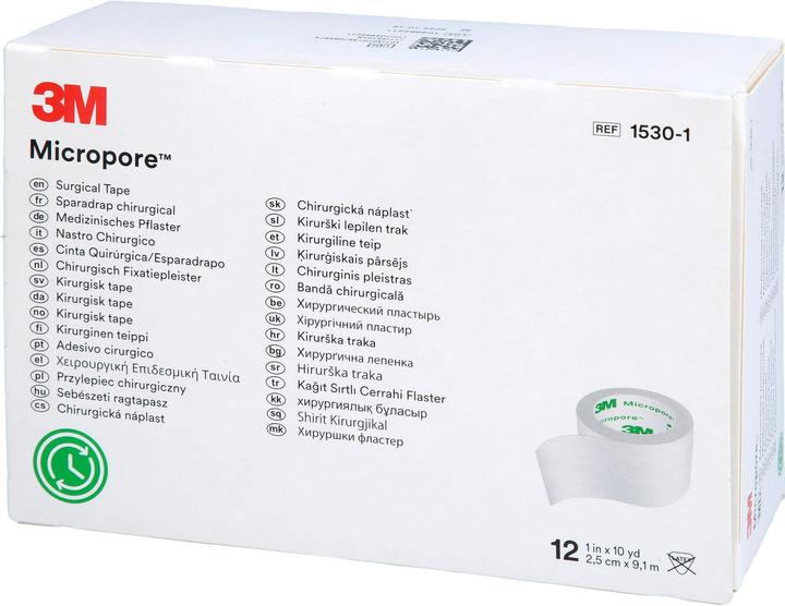 Produktbild 3M Rollenpflaster ohne Dispenser 25mmx9.14m weiss (12 x)
