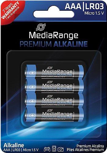 Produktbild MediaRange Premium - Batterie 4 x AAA - Alkalisch (4 Stk., SR43, AAA, 724 mAh)