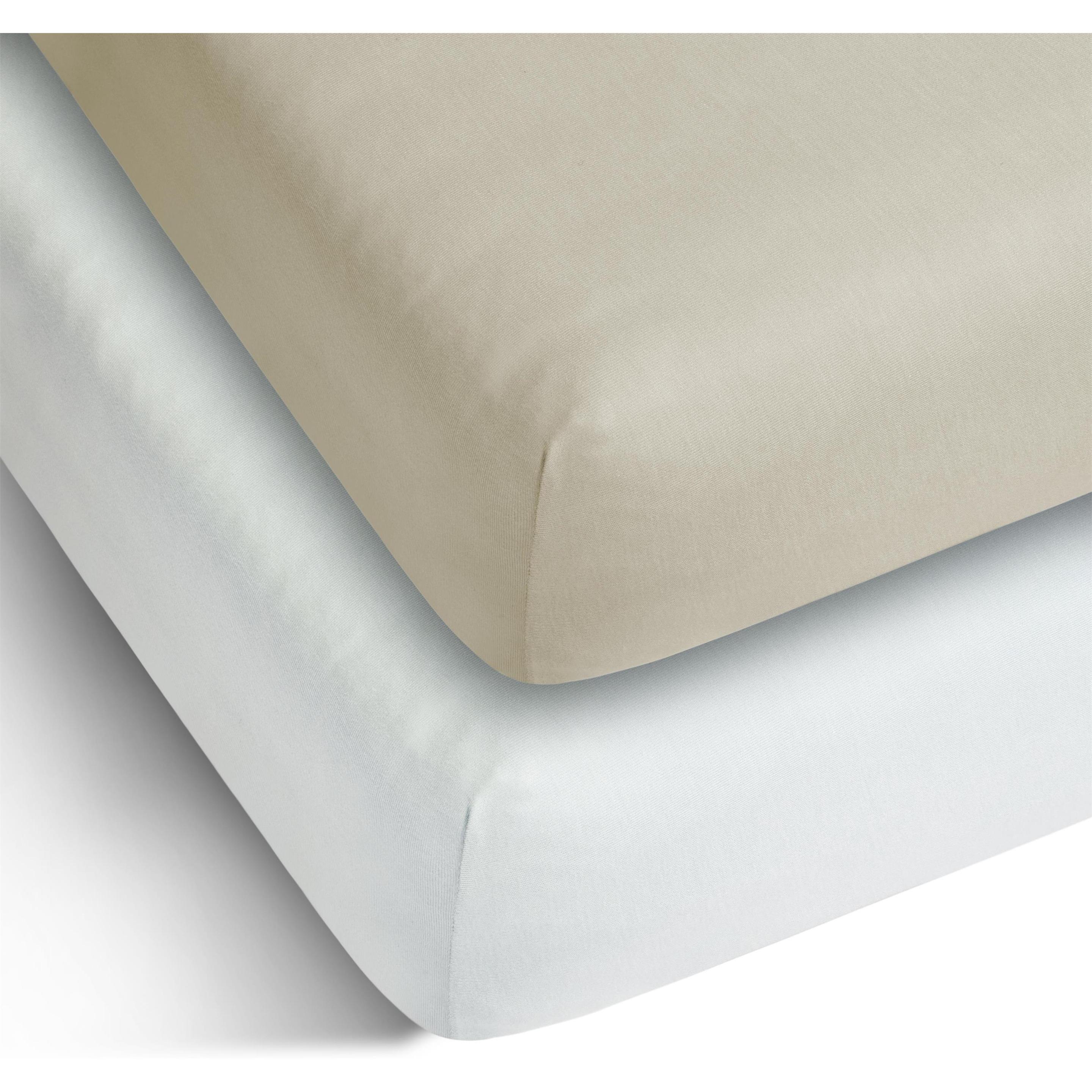 Aspero, Fixleintuch, 2 x Spannbettlaken aus Baumwolle (140, 160 x 200 x 25 cm)