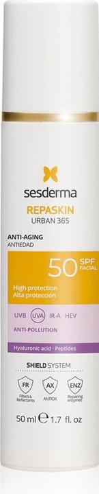Actual product image Sesderma Repaskin Urban 365 Anti-Aging (Sun cream face, SPF 50, 50 ml)