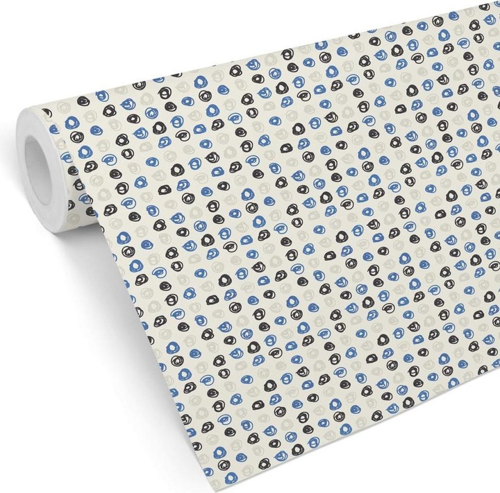 Actual product image Trenddeko Squiggle - blue (1008 x 48 cm)