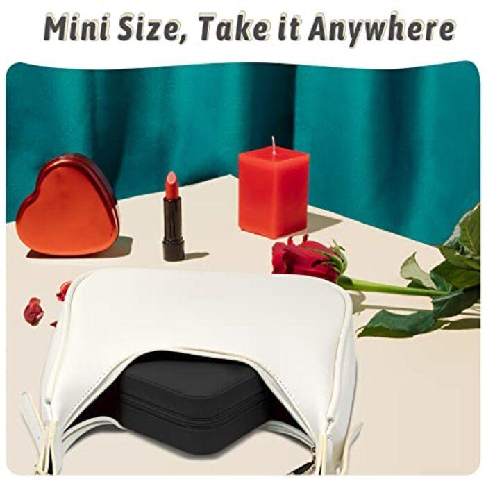 Produktbild Only-Bags.Store Schmuckkästchen Reise, Schmuckbox Klein für Ringe Ohrringe mit Spiegel Jewelry Box