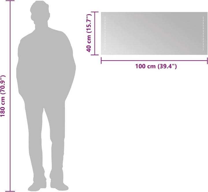 Produktbild vidaXL Spiegel (100 x 40 cm)