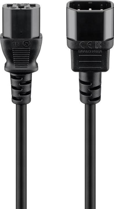 Produktbild Goobay Kaltgeräte Verlängerung, 1,8 m, Schwarz (1.80 m, C13)