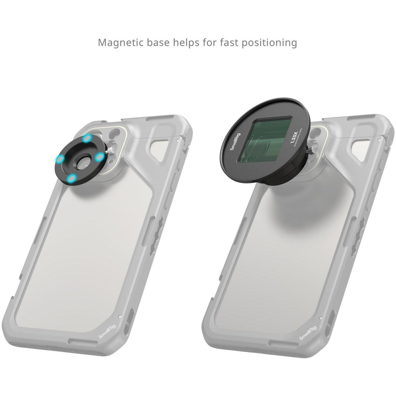 Thumbnail - SmallRig Anamorphic Lens for Mobile Phone (T-mount) (Diverses Video Zubehör), Video Zubehör, Schwarz