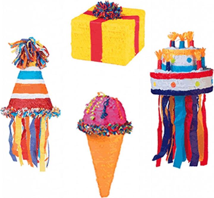 Produktbild Amscan Pinata Happy Birthday (4 Stück)