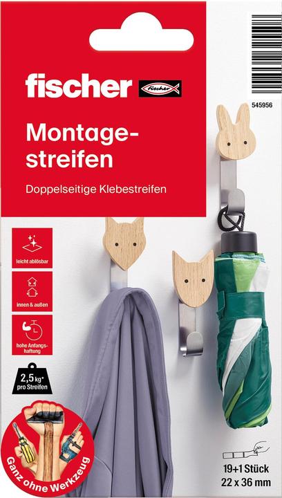 Actual product image Fischer GOW mounting strips (22 mm)