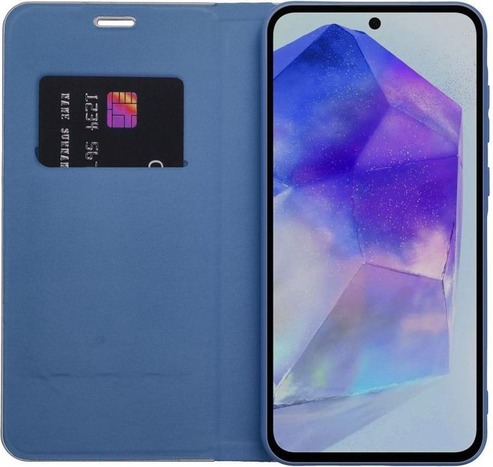 Produktbild OEM Book case LUNA Book Carbon for SAMSUNG A16 5G blue (Samsung Galaxy A16 5G)