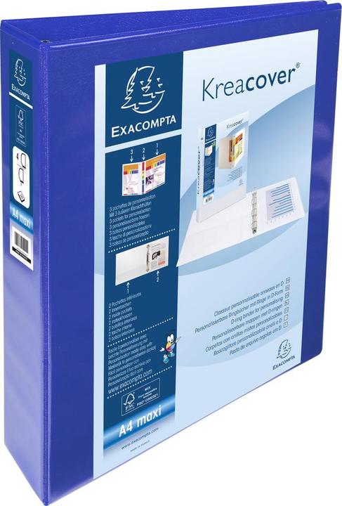 Produktbild Exacompta Ringbuch A4+ PVC/PU 4-Ring 50mm Rücken 78mm (A4+, 78 mm, 1 Stück)