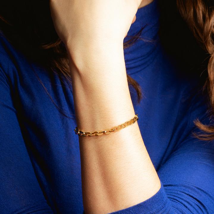 Actual product image Lotus Bracelet (21 cm, 316L stainless steel)