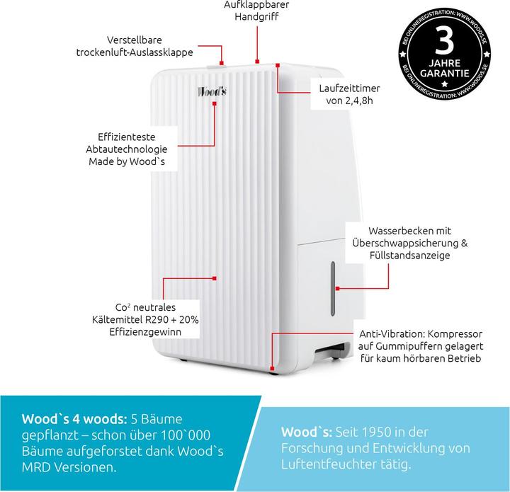 Produktbild Wood's MRD-10 (30 m², 5.50 l/24h)