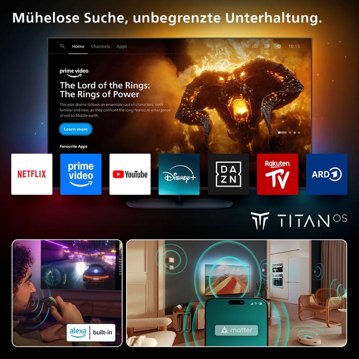 Produktbild Philips 65PUS8500/12 (65", PUS8500, QLED, 4K, 2025)
