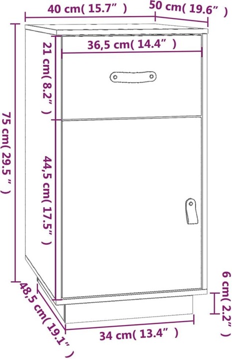 Immagine prodotto VidaXL Annaliese (40 x 50 x 75 cm)