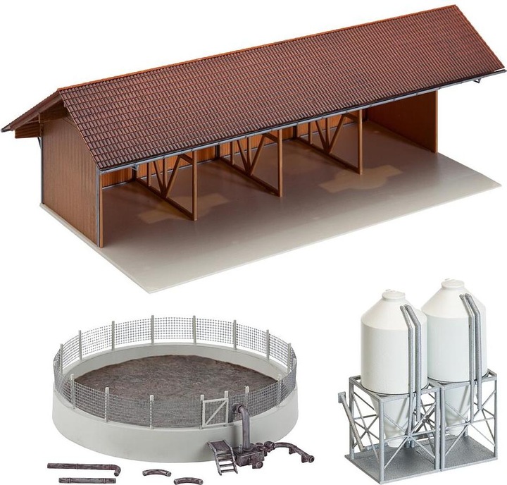 Actual product image Faller Equipment shelter slurry pit and feed silos