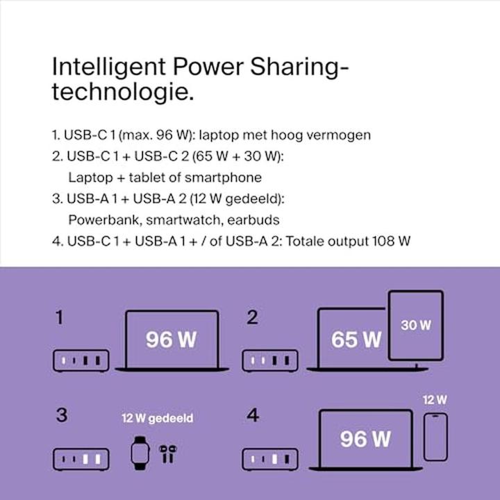 Produktbild Belkin Boost Charge Pro 4-Port GaN Charger (108 W)