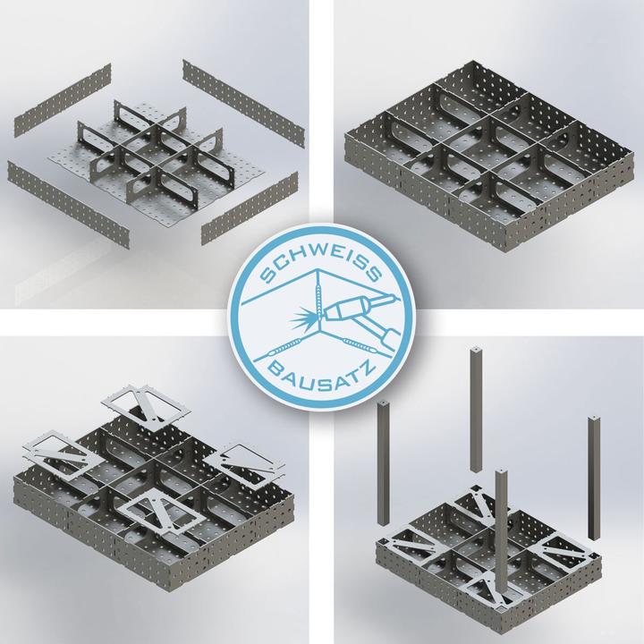 Produktbild Stahlwerk 3D Schweisstisch WT-100 3D ST 1.000 kg Tragkraft, 6 mm Arbeitsplatte (100 cm, 80 cm)