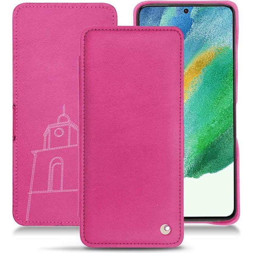 Noreve Lederschutzhülle Samsung Galaxy S21 FE (Samsung Galaxy S21 FE), Smartphone Hülle, Rosa
