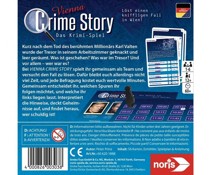 Actual product image Noris Connoisseur Game Crime Story - Vienna (German)