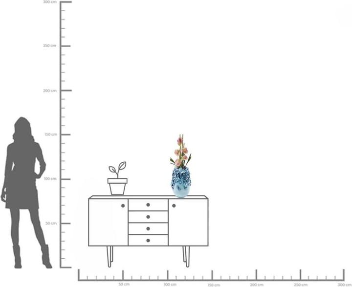 Immagine prodotto Kare Design Vaso Farfalle Lightblue 35cm (1 x, 23 x 23 x 36 cm)