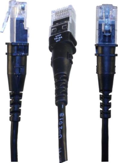Produktbild PatchSee Patchkabel ThinPATCH Cat 6A, U/UTP, 12.2 m, Schwarz (U/UTP, CAT6a, 12.20 m)