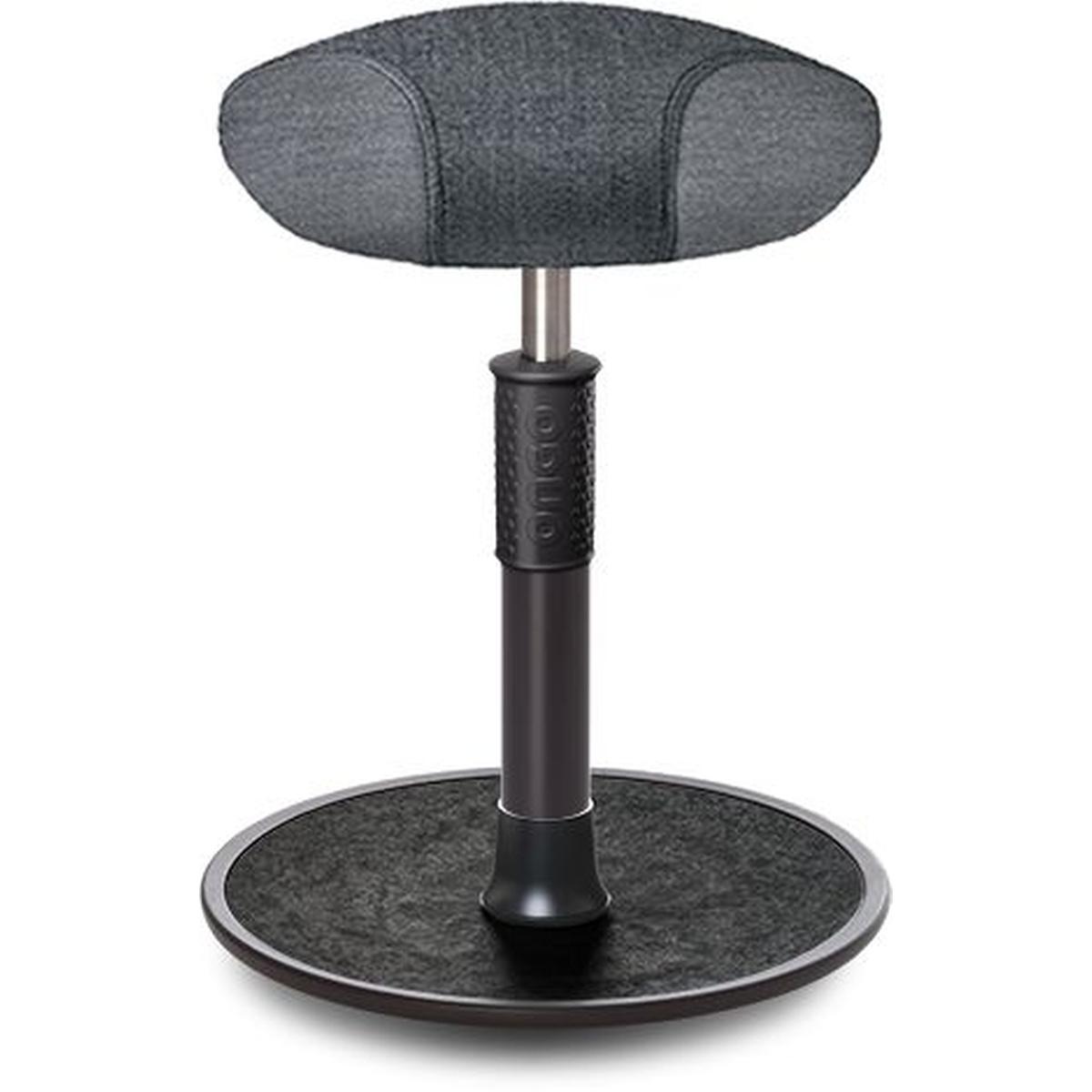 Ongo, Bürostuhl, Sitz- Stehhocker Free Regular Triangel Camira Rivet Anthrazit schw. /schw.