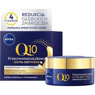 NIVEA, Siero viso, Q10 Extra Nourishment Night Cream Antiaging Night Cream For Mature Skin (50 ml)