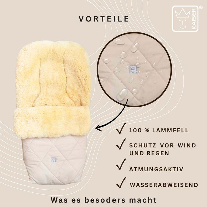 Actual product image Kaiser Baby Kaiser Lammfell Fusssack Coosy, cream
