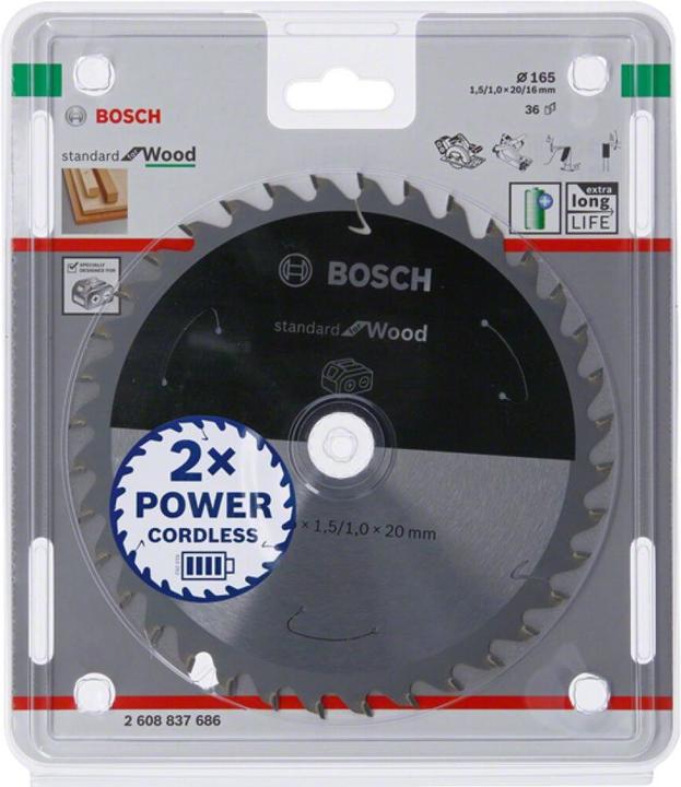 Produktbild Bosch Professional Zubehör PRO Wood cordless Kreissägeblatt, 165 x 1,5 x 20 mm