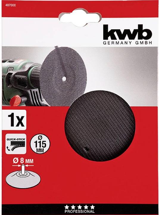 Actual product image kwb Quickstick Adhesive Support. 8 Mm